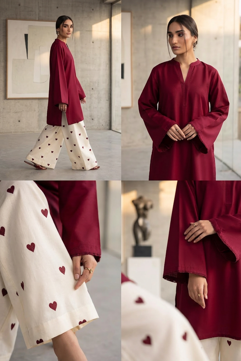 Maroon Grace Co-Ord Set
