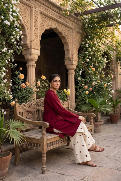 Maroon Grace Co-Ord Set