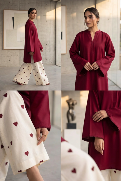 Maroon Grace Co-Ord Set