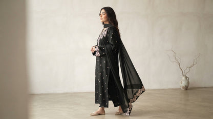 Royal Purple Embroidered Lawn 3-Piece Suit