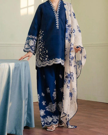 Lilac Elegance Embroidered Lawn 3-Piece Suit