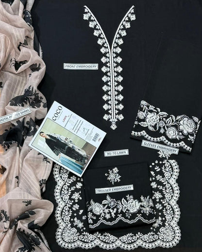 Lilac Elegance Embroidered Lawn 3-Piece Suit