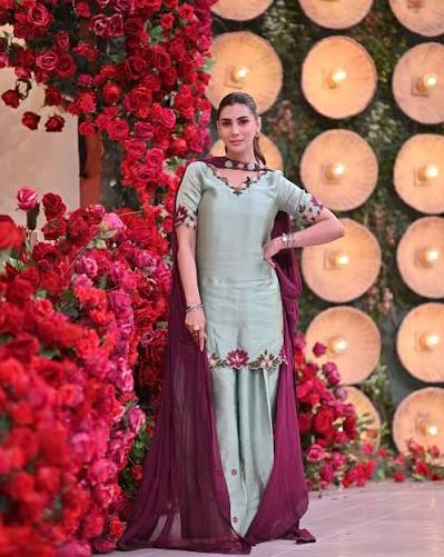 Premium Mint Green 3 Piece Unstitched Silk Embroidered  Suit